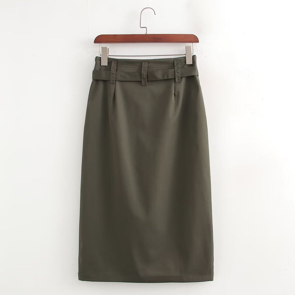 Straight Mid Length Skirt
