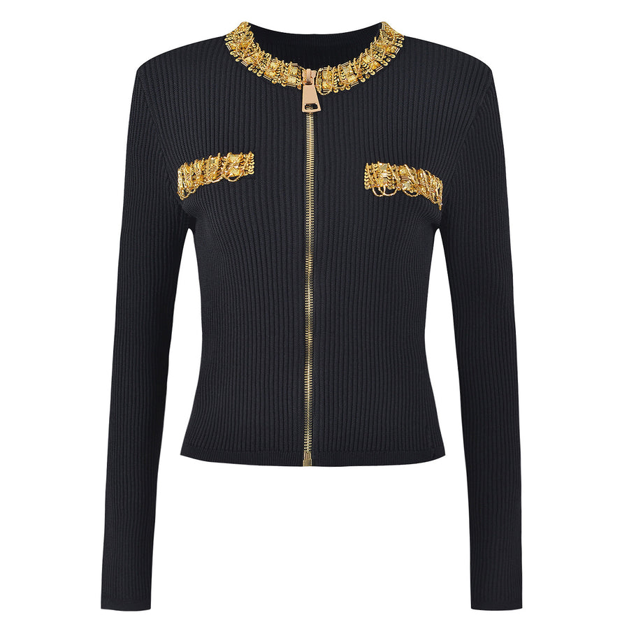 Classic Knitted Wool Tup Cardigan Coat