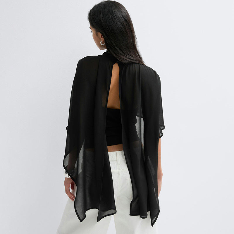 Two Piece Chiffon Cape Top