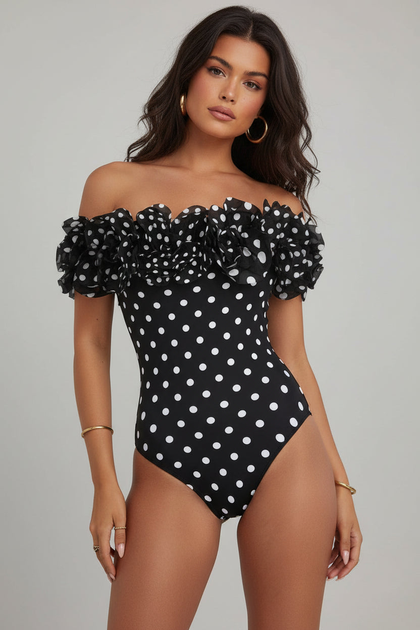Polka Dot One Piece Swimsuit