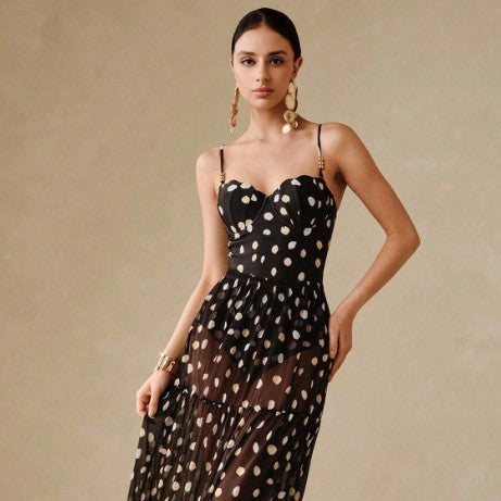 Polka Dot Two-Piece Beachwear Set
