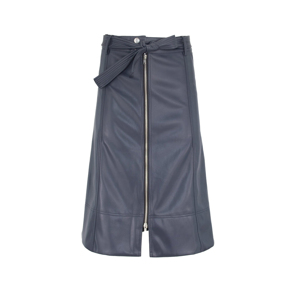 LEATHER ZIPPER SKIRT