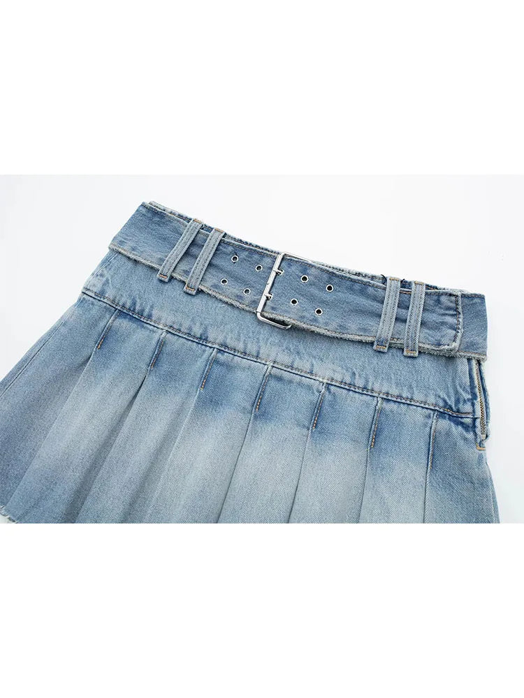 A-line Mini denim skirt