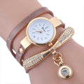 Rhinestone Quartz Casual Wrist Watch Set