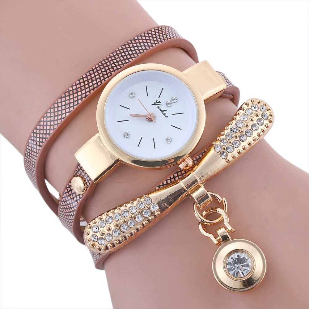 Rhinestone Quartz Casual Wrist Watch Set