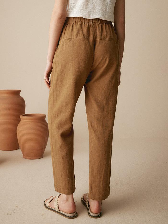100% Linen Tapered Pants PATRICIA