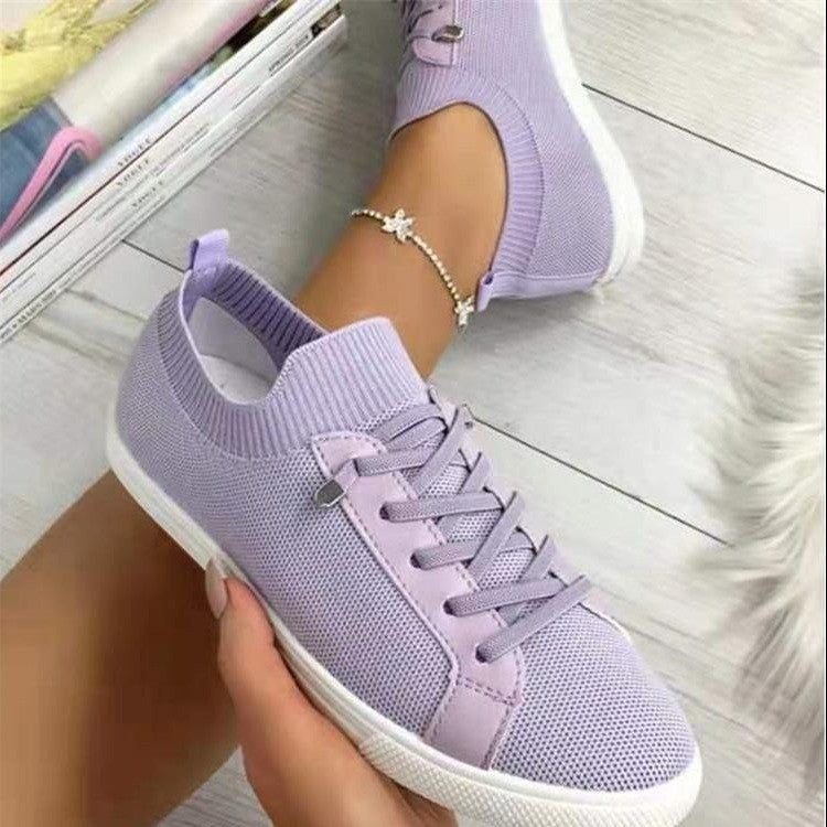 Flat Lace-Up Fly Sneakers