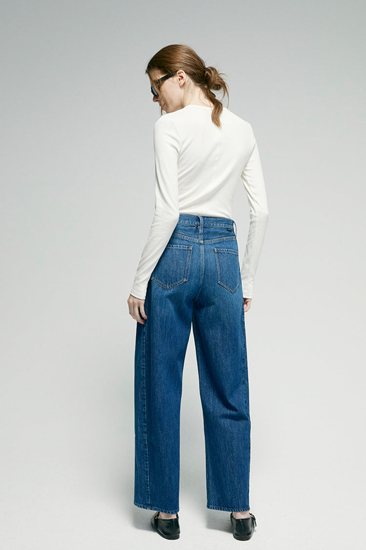 Crush Curve Ankle Blue Jeans HJ052