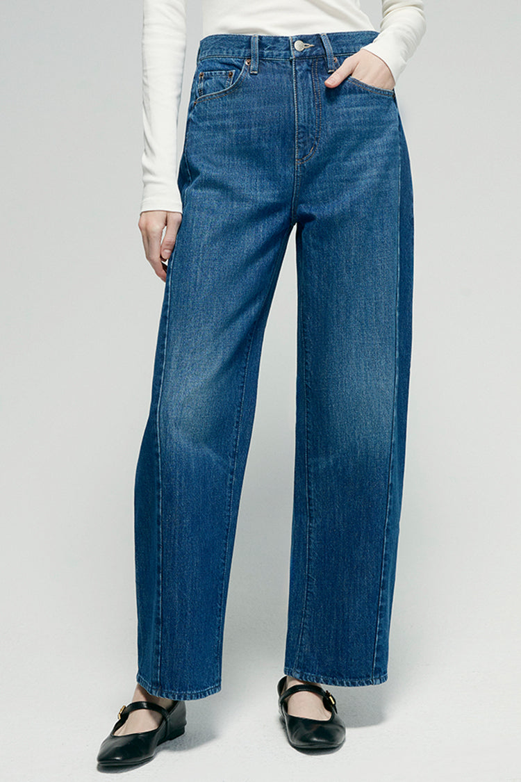 Crush Curve Ankle Blue Jeans HJ052