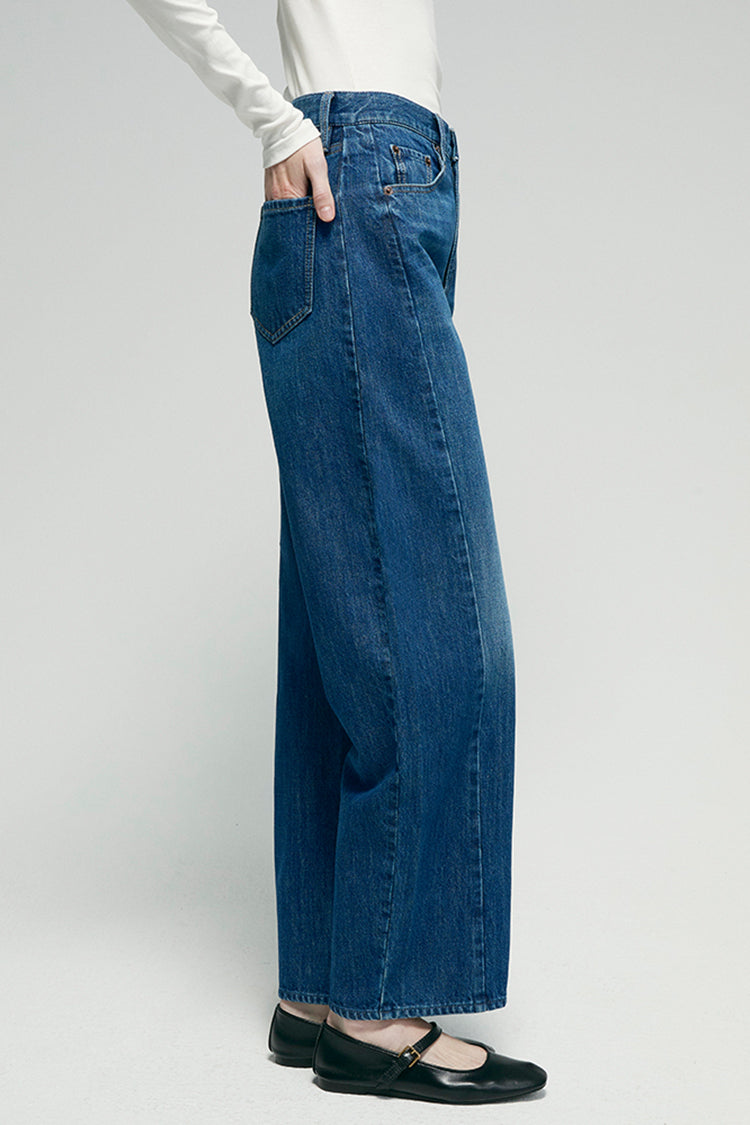 Crush Curve Ankle Blue Jeans HJ052