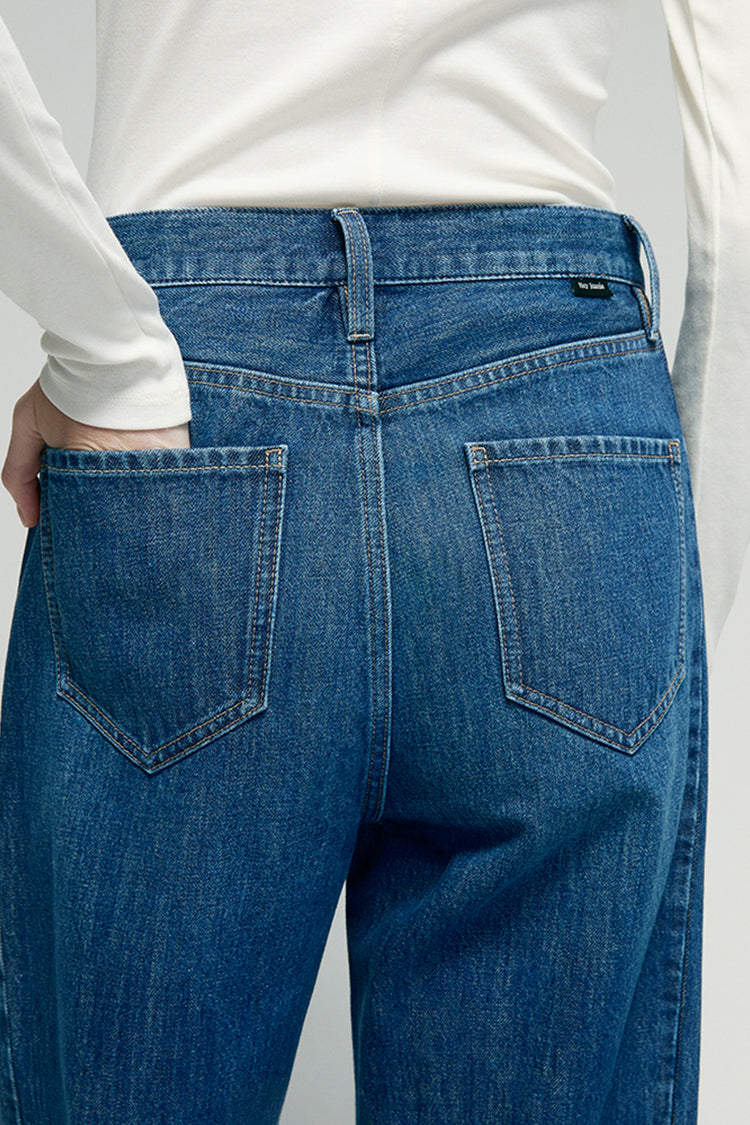 Crush Curve Ankle Blue Jeans HJ052