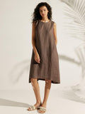 100% Linen Sleeveless Dress SIENNA