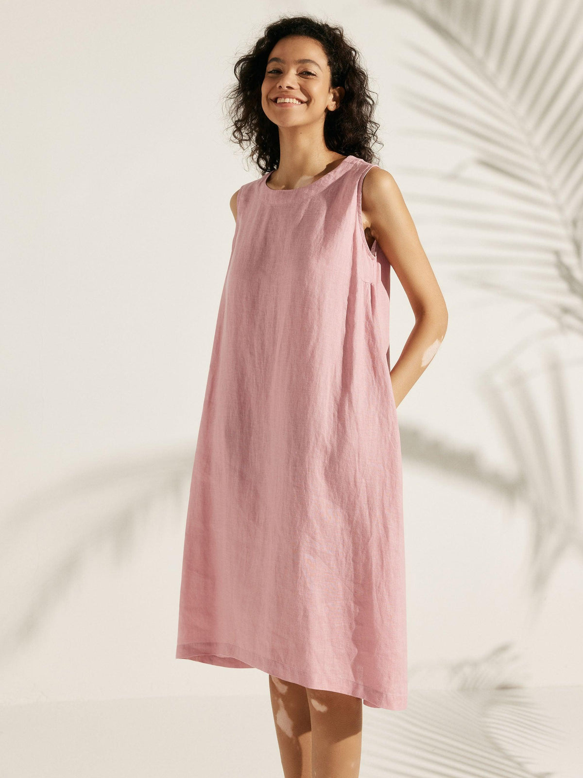100% Linen Sleeveless Dress SIENNA