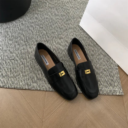 Retro Woman Shoes British Style Modis Round Toe Female Footwear Casual Sneaker Loafers With Fur Oxfords New Preppy 2024 Dress Sl