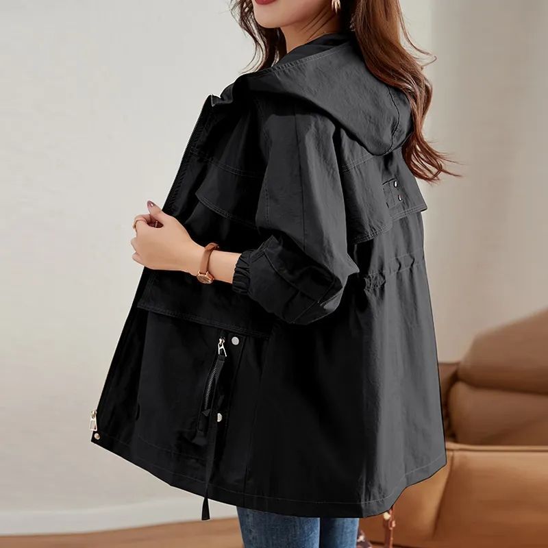 Western-style Middle-aged Mom Plus Size Trench Coat