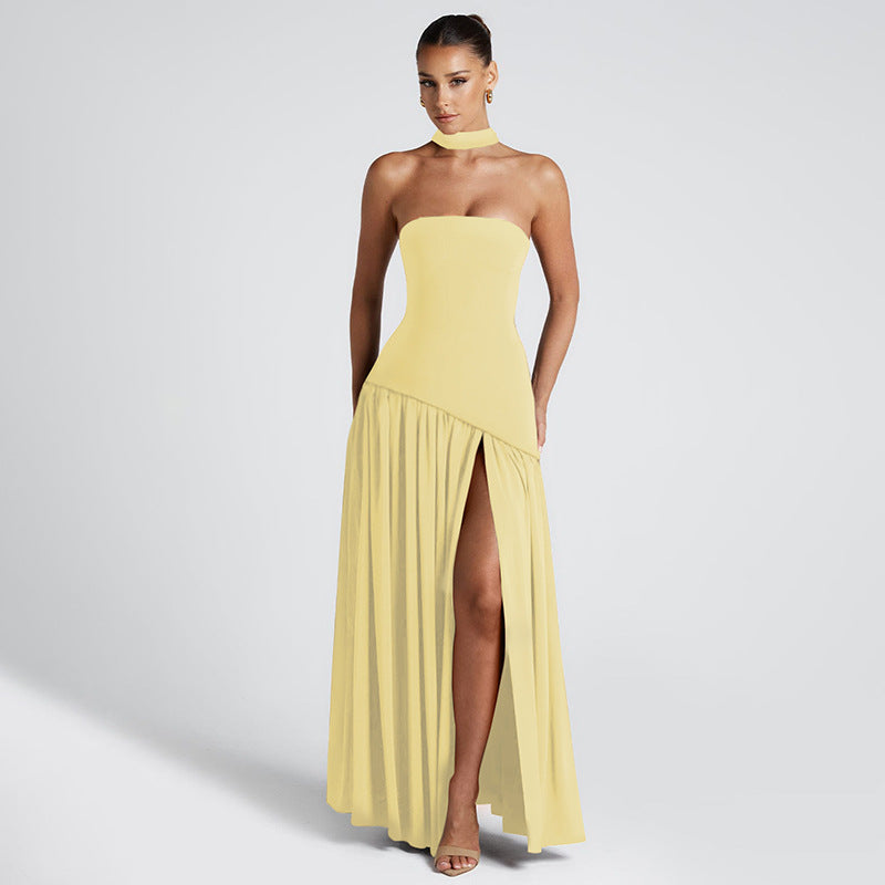 Seraphine High-Waist Tube Top Maxi Dress