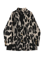 Leopard Print Blazer Coat