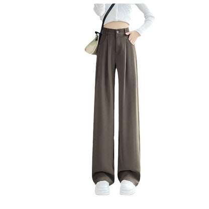 New High Waist Drooping Suit Pants Women