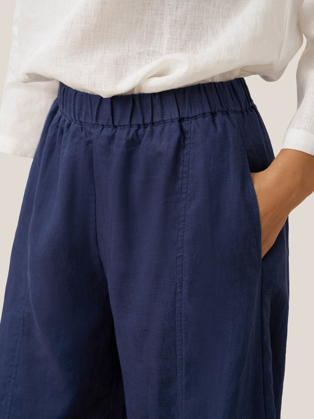 100% Linen Classic Ankle Pants ZOE
