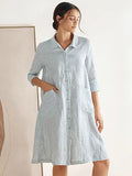 100% Linen Shirt Dress MADISON