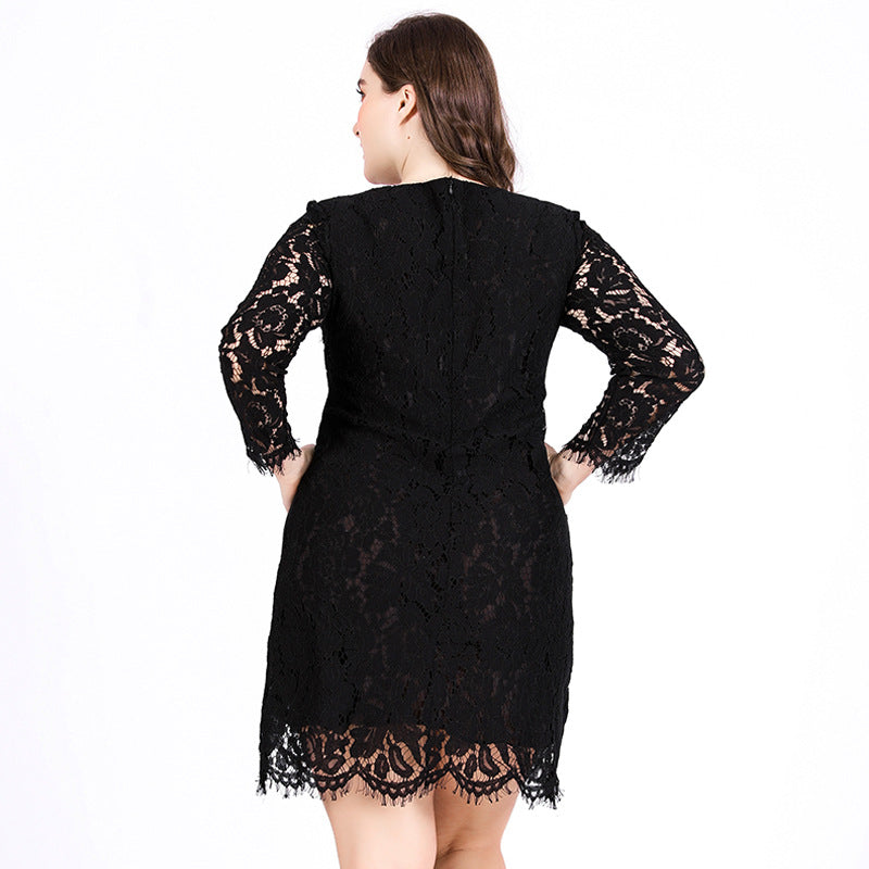Curve Lace Pencil Dress