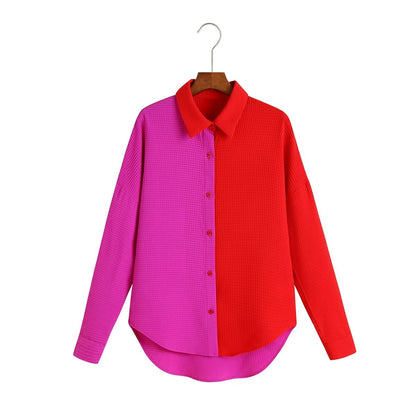 Color Block Rose Shirt