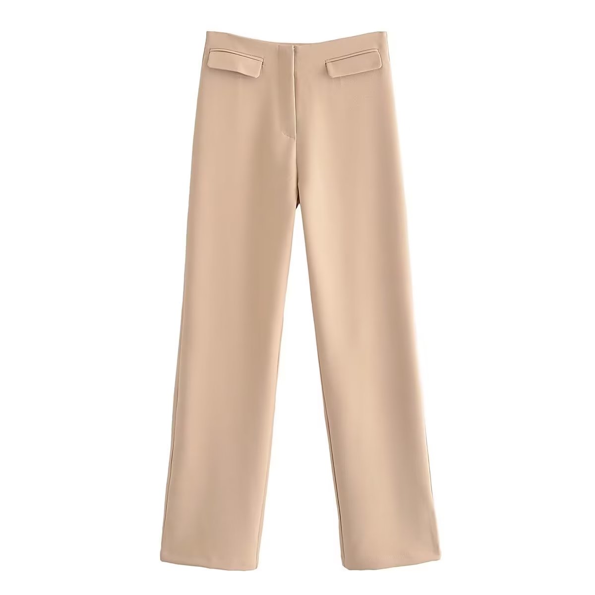 Flip Decorative High Waist Trousers