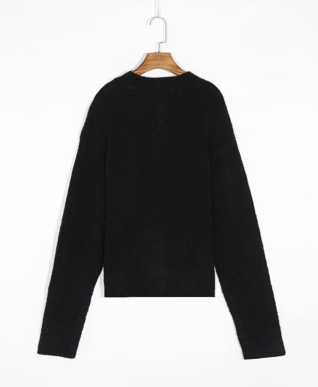 Retro Debutante Rose Metal Buckle Knitted Cardigan