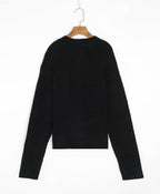 Retro Metal Rose Buckle Knitted Cardigan