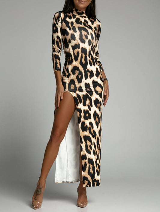 New Slim Animal Print Dress