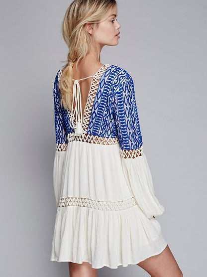 Long Bohemian Folk Dress