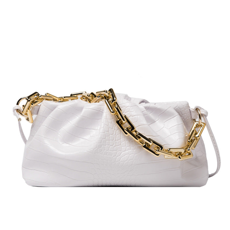 Thick Chain Cloud Animal Print Bag