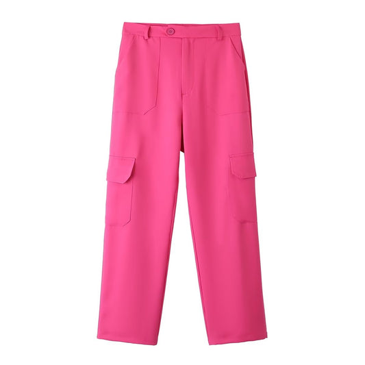 Summer Loose Straight Pocket Casual Trousers