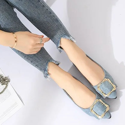 Women Pointed Shallow Flats Luxury Elegant Pumps Woman Loafers Autumn Moccasins Ballerinas Soft Casual Shoes Ladies Wholesale