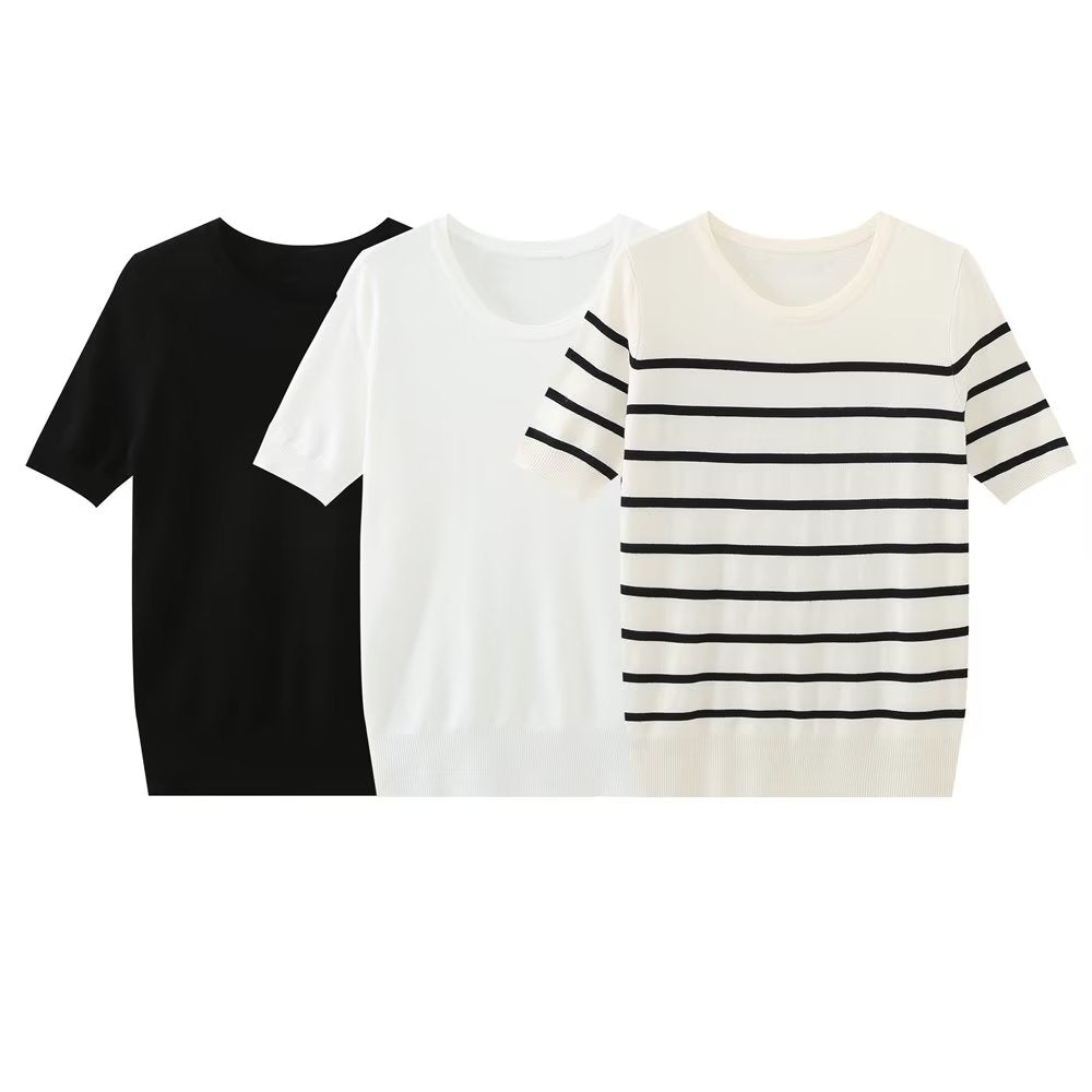 Casual round Neck Knitted Top