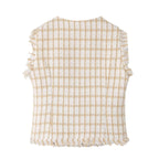 Sweet Plaid Tassel Shorts Set