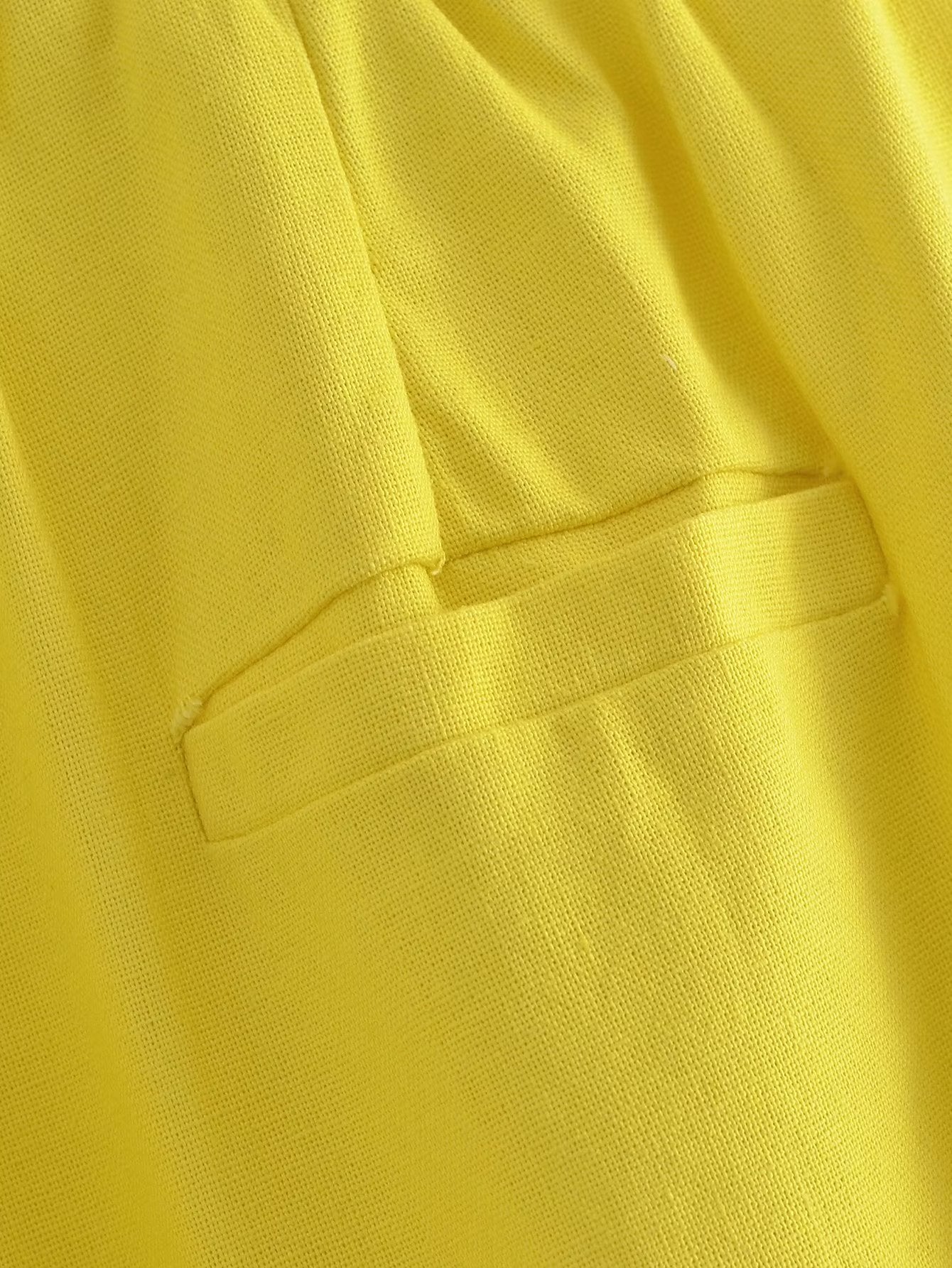 Straight Linen Pants