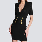 Classic Knitted Short Sleeve Dress