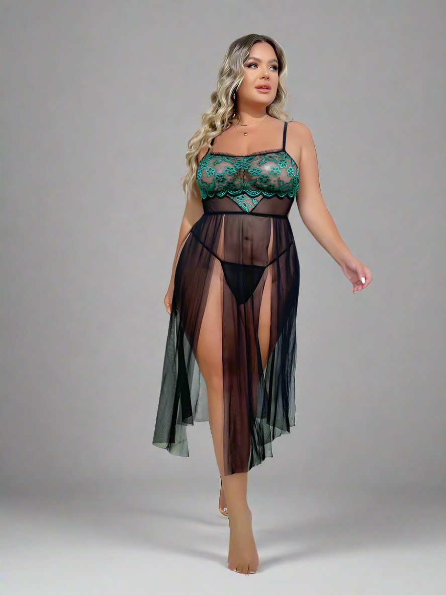 Curve Lace See Through Temptation Lingerie