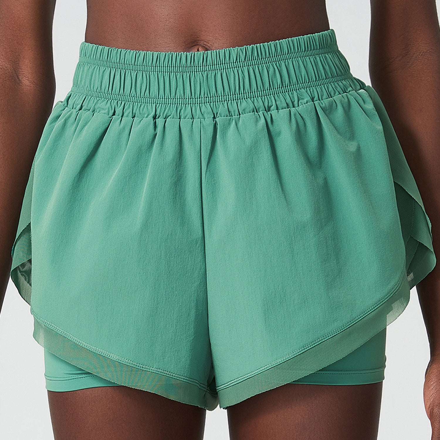 Cold Cover Loose False Two Pieces Sports Shorts Women Anti Exposure Ice Feeling Fitness Yoga Shorts