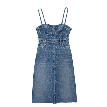 Rivets Denim Corset Dress