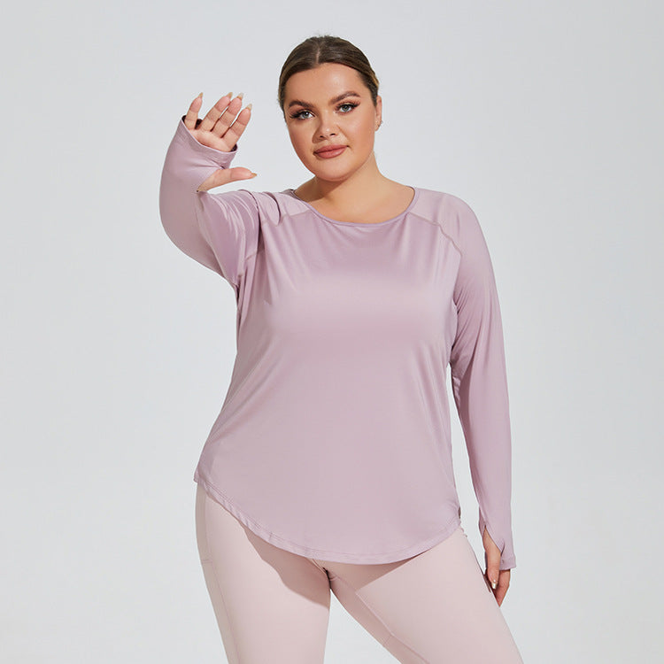 Curve Loose Long Sleeve Active Topa