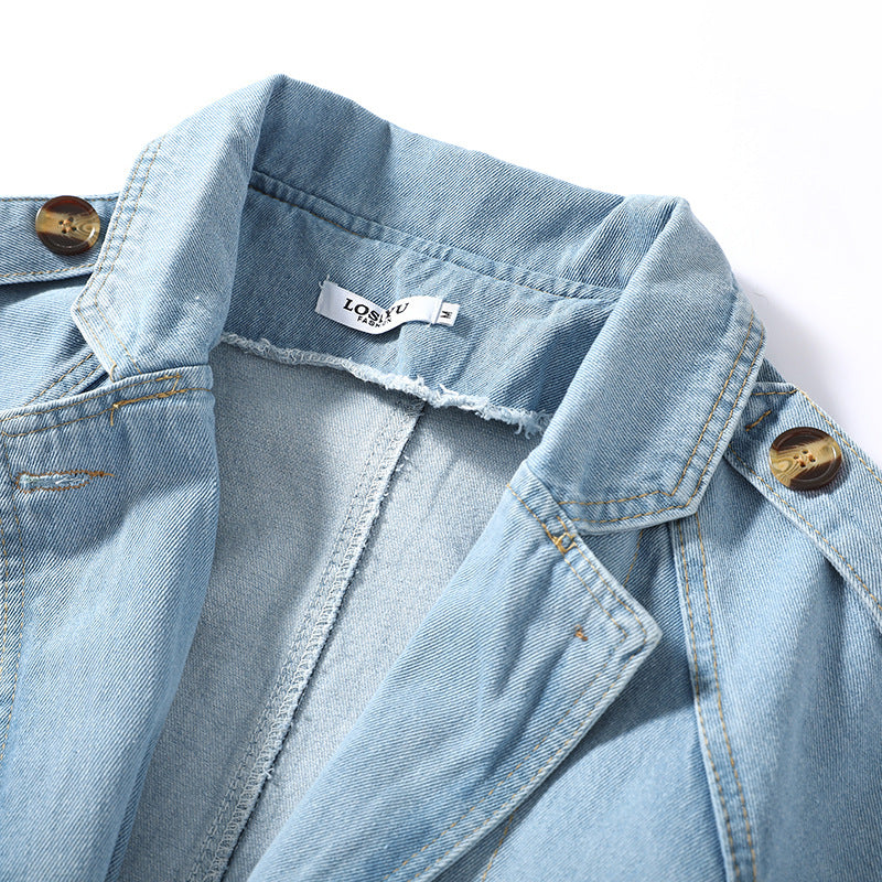 Denim Trench Coat
