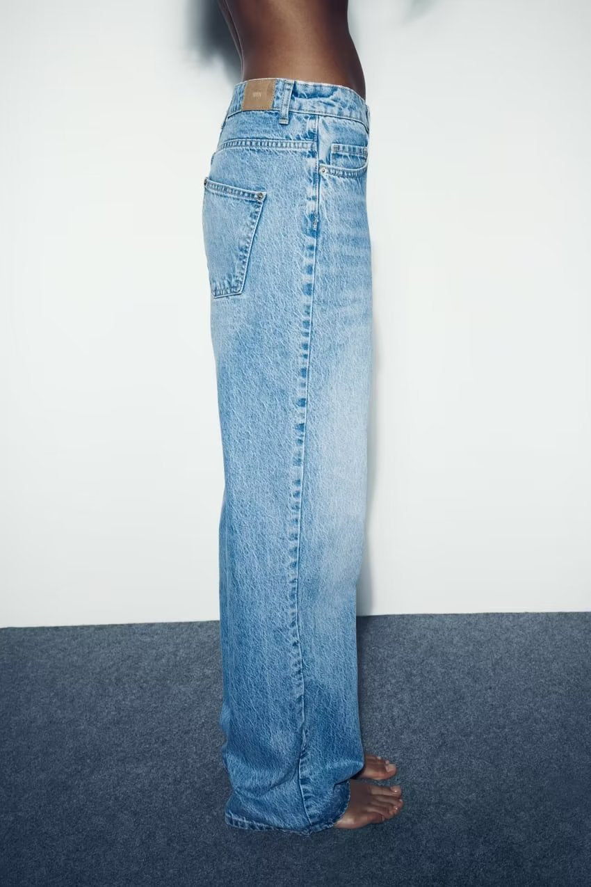 Loose Straight Leg Denim Trousers