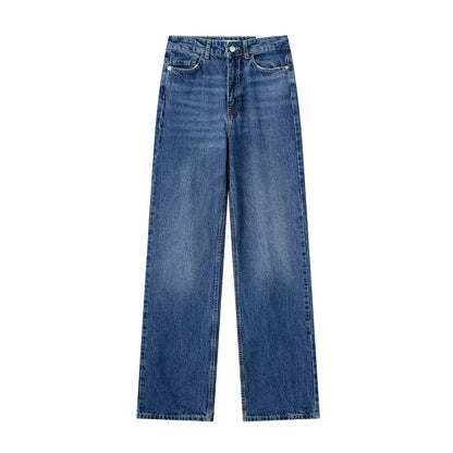 Loose Straight Leg Denim Trousers