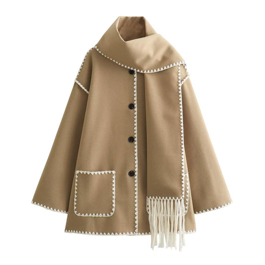 Scarf Woolen Coat