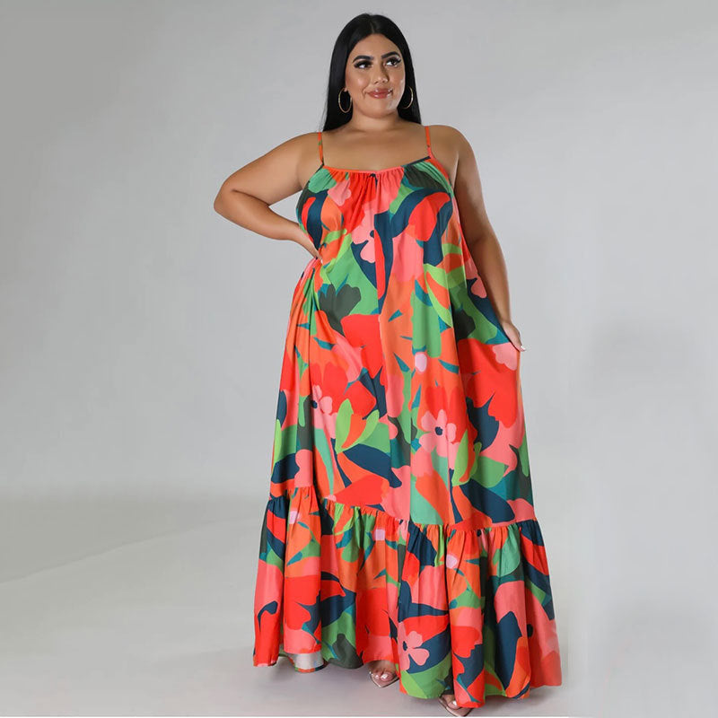 Curve Strap Slip Dress