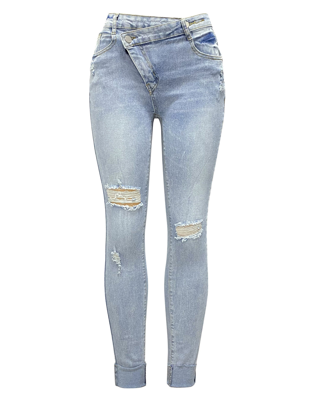 Ripped Washed Skinny Jeans