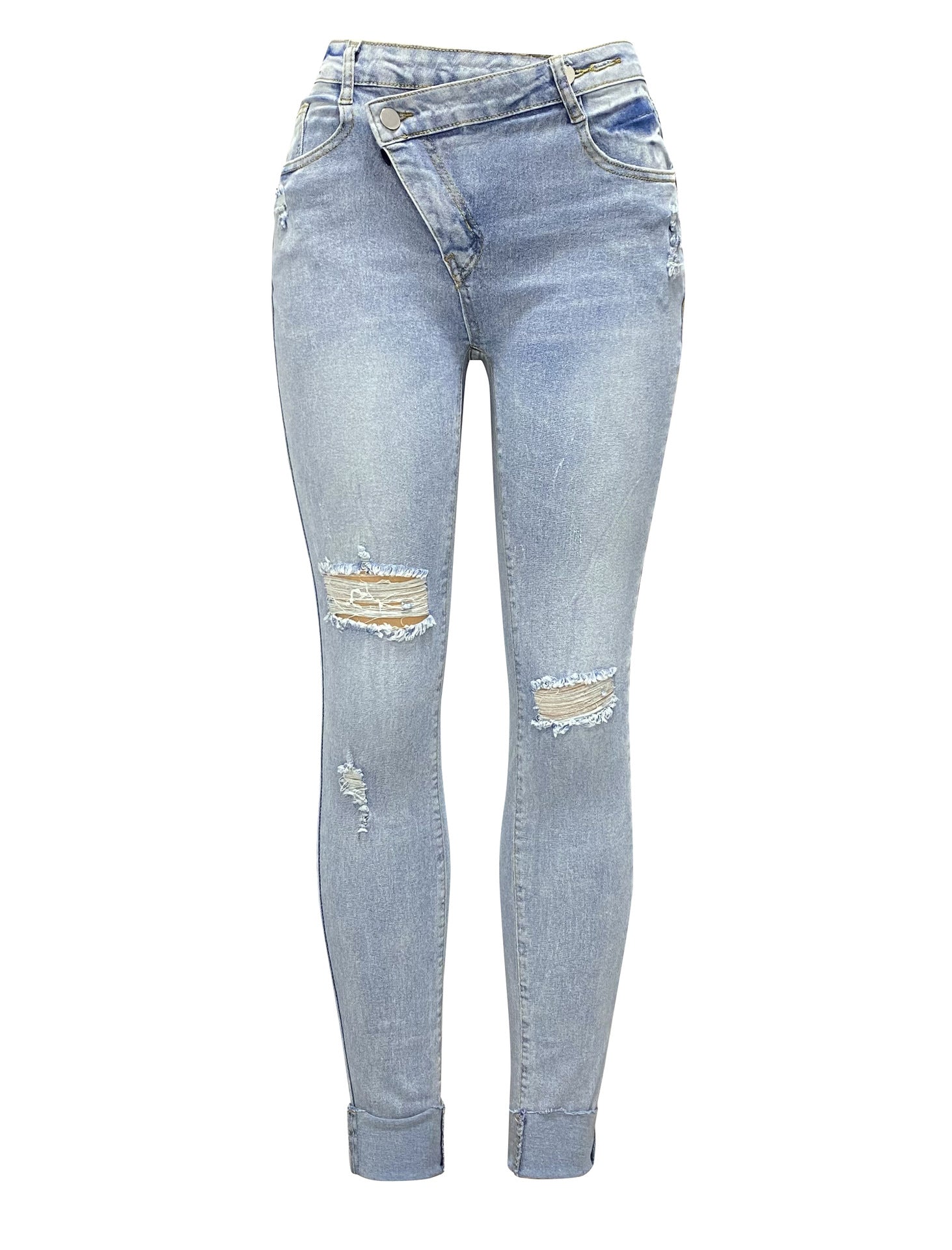 Ripped Washed Skinny Jeans