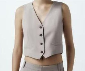 Slim Fit Short Matching Vest